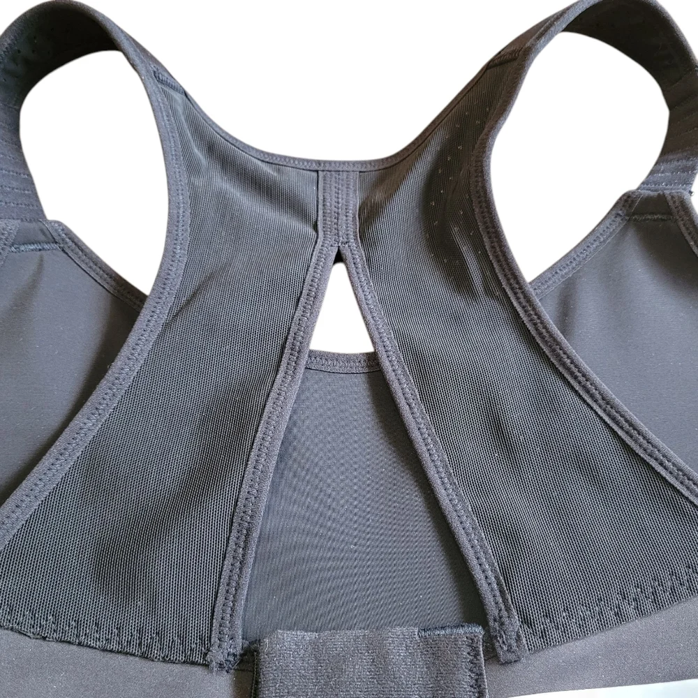 NEW SPANX Black Core High Impact Wireless Racerback Jersey Sports Bra 34C